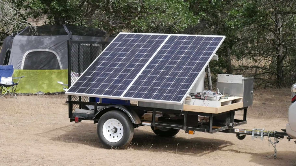 solar panels on a trailer