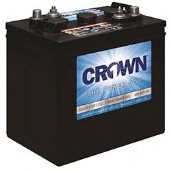 Example: The Crown 6CRV220 is one of the most popular sealed lead-acid batteries that we sell.